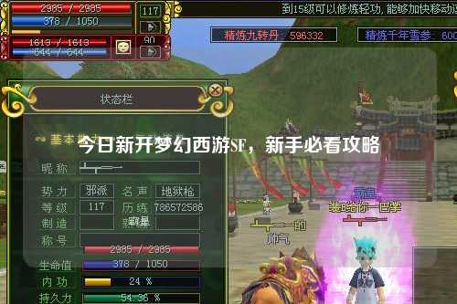 今日新開夢(mèng)幻西游SF，新手必看攻略